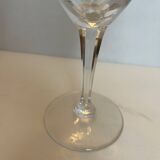 3 verres à pied en cristal taillé