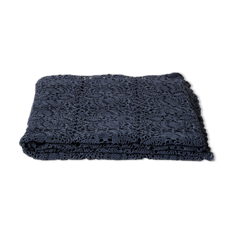 Crochet bedspread - carbon