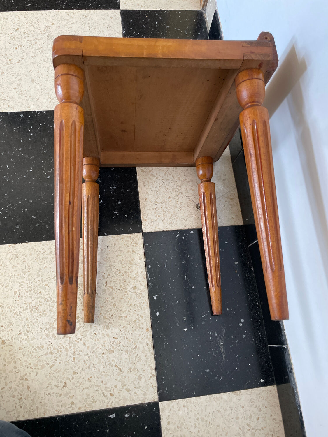 Fluted bedside table