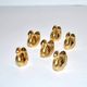 Table decoration set: 6 vintage swan place card holders in gold-tone metal