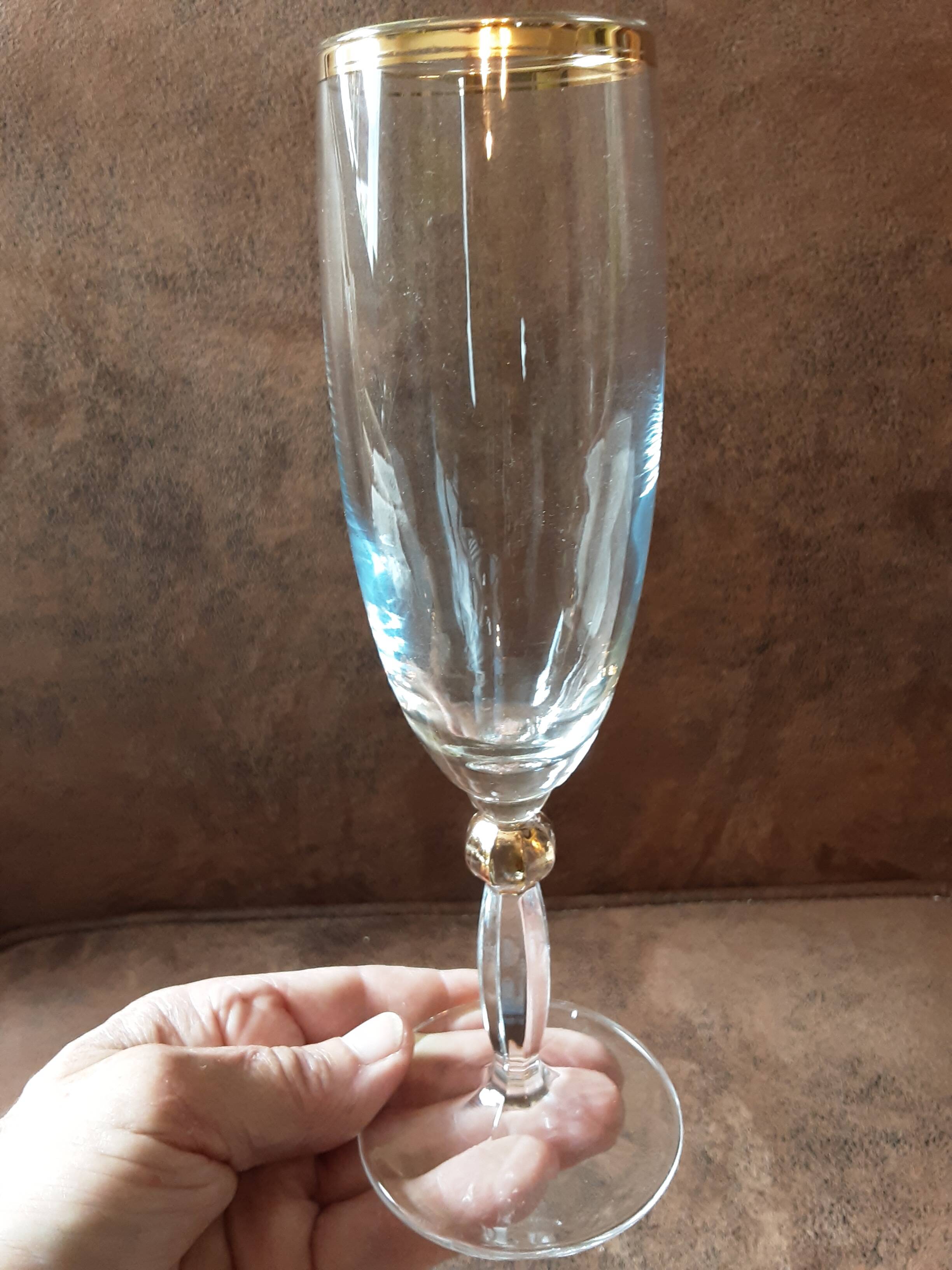 Lot de 4 flûtes champagne cristal