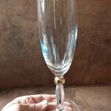 Set of 4 crystal champagne flutes