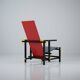 Red and blue armchair by Gerrit Rietveld for Cassina