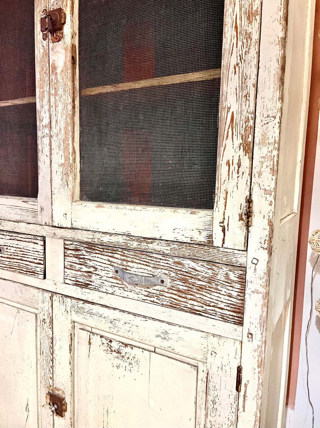Buffet, dresser, pantry in patinated wood