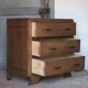 Commode bois 3 tiroirs, meuble de rangement, meuble ancien, art déco