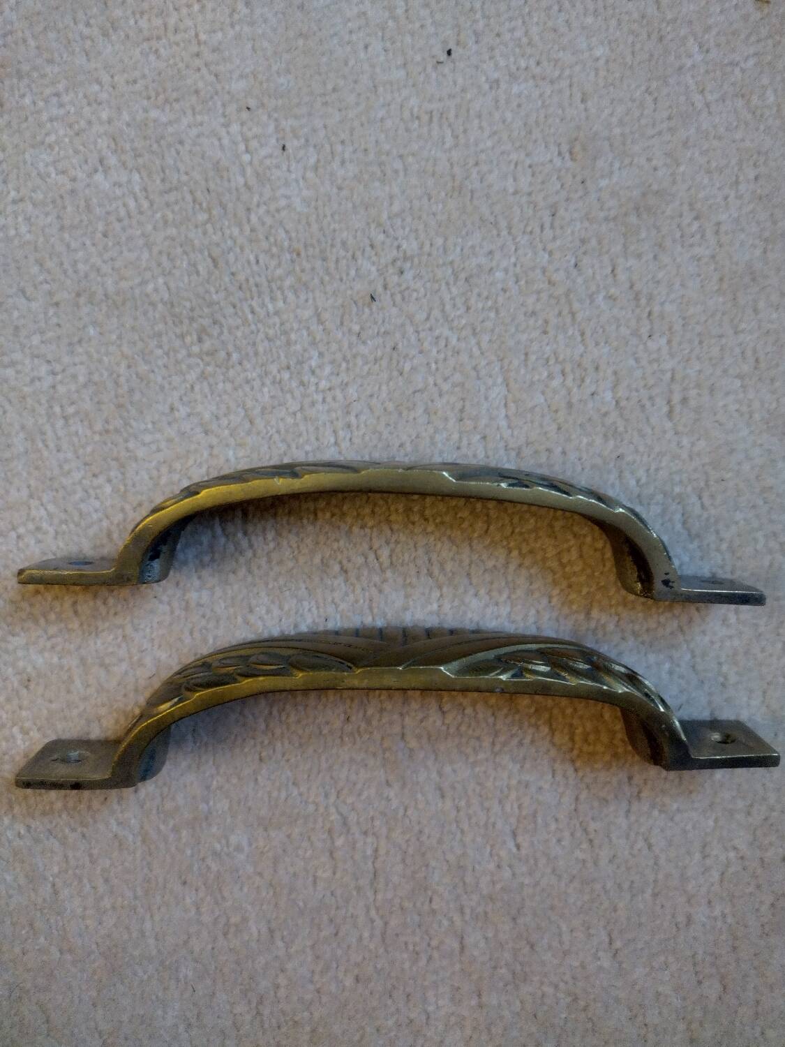 Gold art deco handles