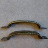 Gold art deco handles