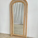 Rattan foot mirror with braces H:2m
