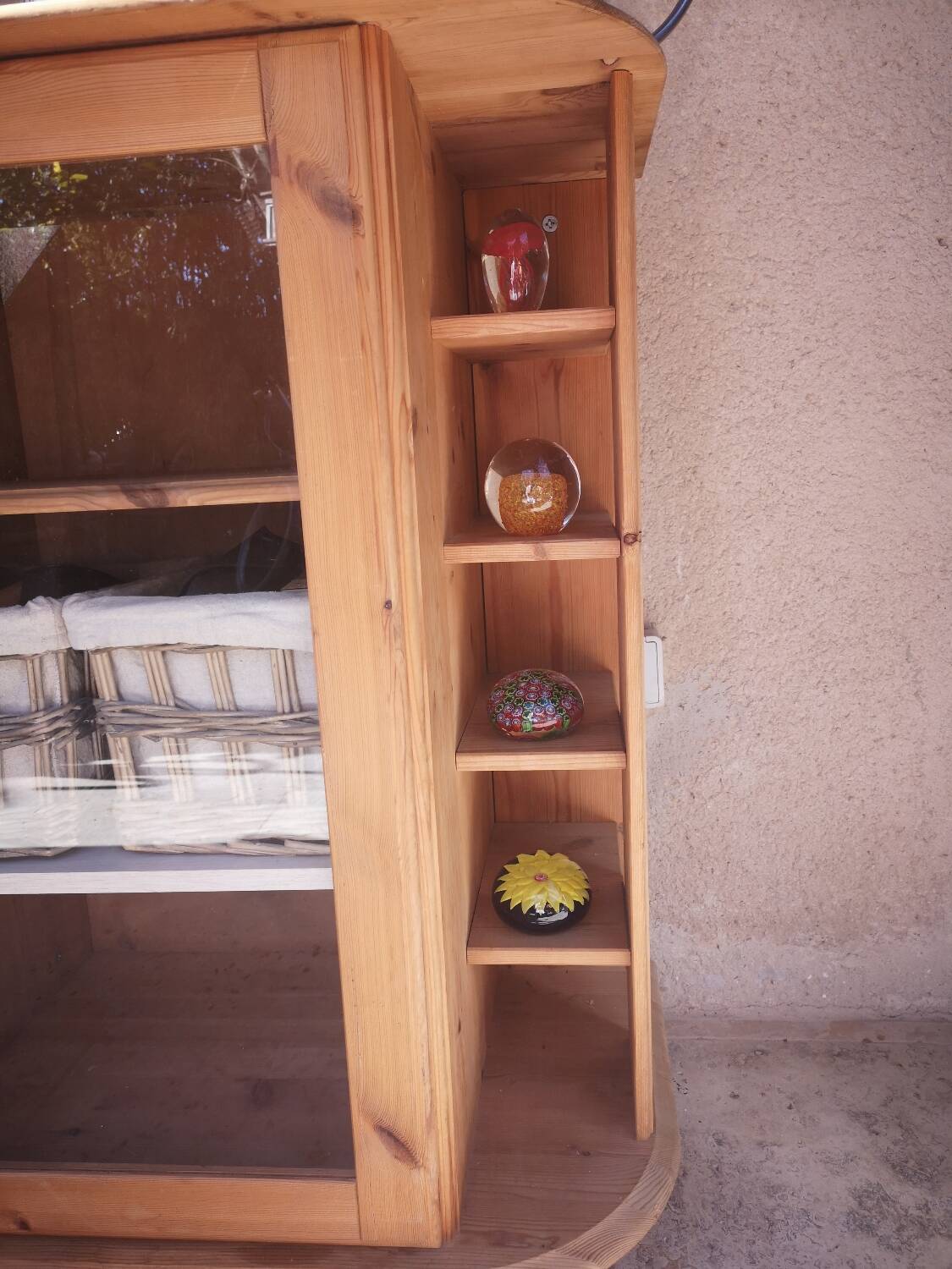 Antique asymmetrical pine furniture