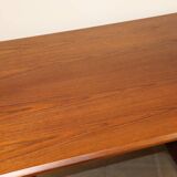 Vintage desk by Wilhelm Renz in double-sided teak, 1960s