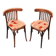 2 chaises bistrot avec galettes en velours