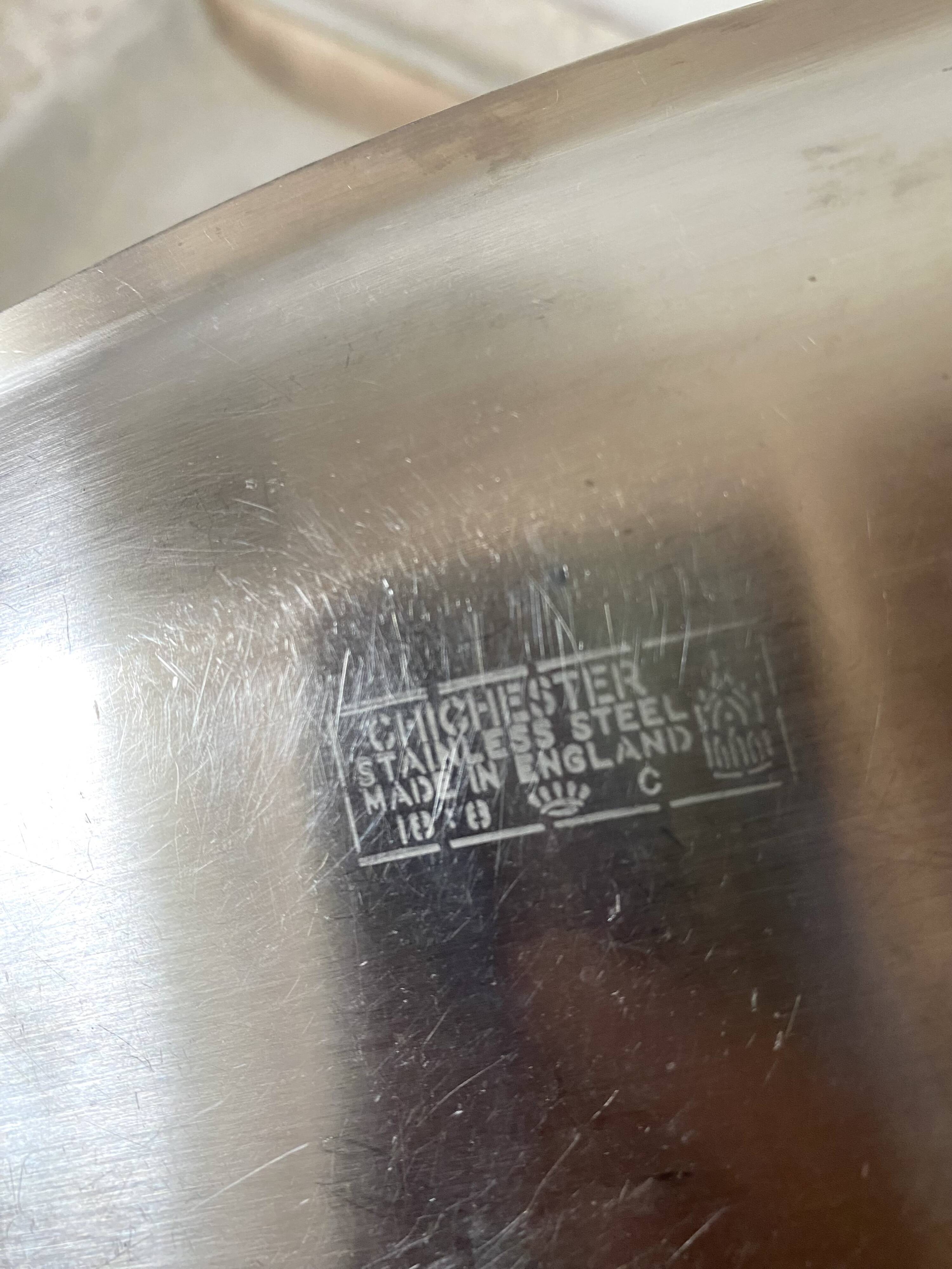Chichester England stainless steel nesting dishes