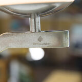 Nickel-plated three flamming functionalist chandelier, 1930s