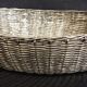 20th century braided silver metal bread basket