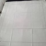 6 White damask linen napkins Monogram RD Embroidery and openwork