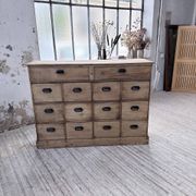 Meuble de métier pin à tiroirs 1950