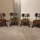 Set of 4 Brutalist Brazil Mid-Century Chairs