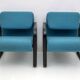 Post-Modern Italian Fabric and Metal Armchairs by Arflex, 70s