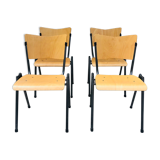 Set of 4 chairs design in wood