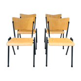 Set of 4 chairs design in wood
