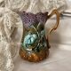 Pichet en barbotine Onaing décor Lilas art nouveau