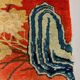 Antique Chinese Pao Tao Rug 125x70 cm, Wool, Red and Orange