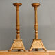 Pair of wooden candle spades, 18th century
