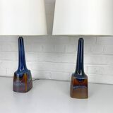 Pair of Scandinavian ceramic table lamps, Søholm Stentøj, Denmark, 1960