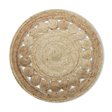 Bohemian round jute carpet 120 cm