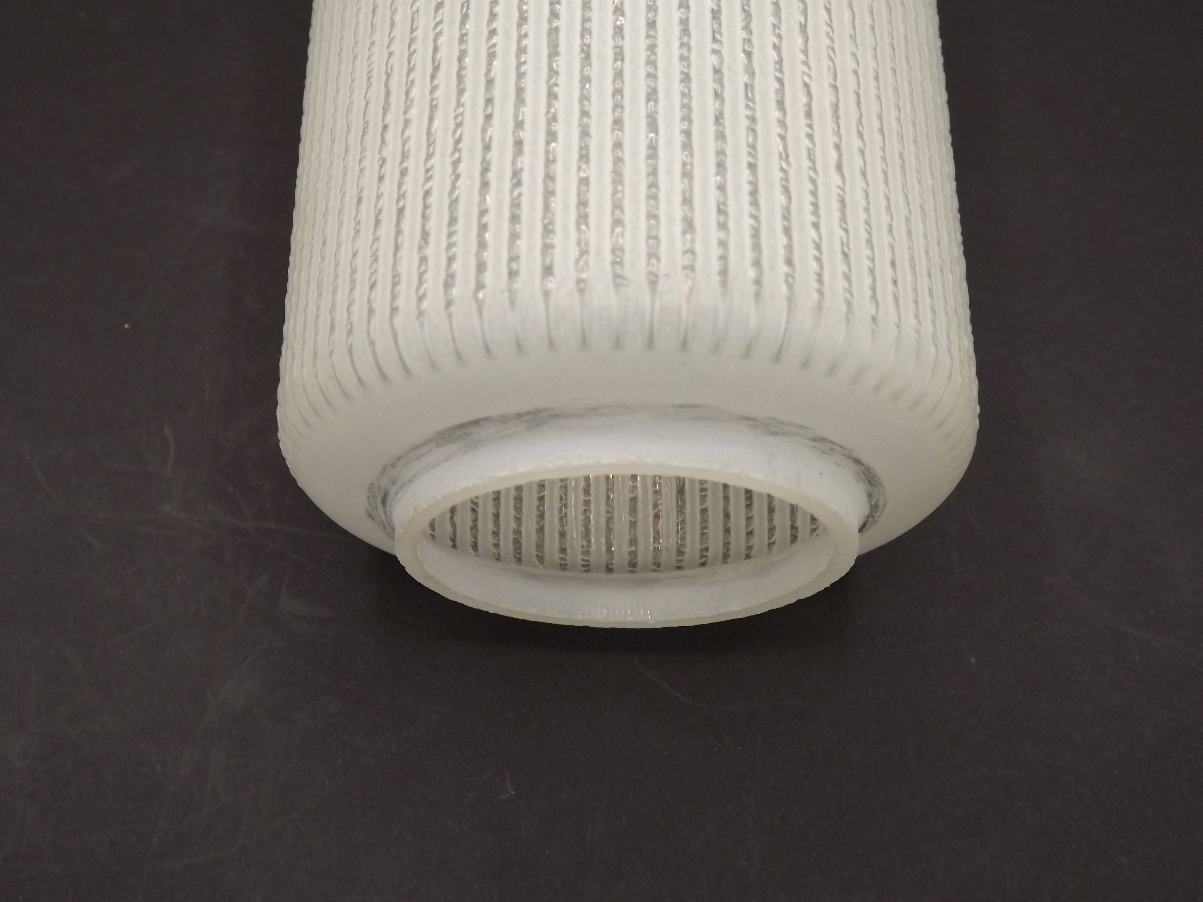 White glass lampshade, 1960s-70s