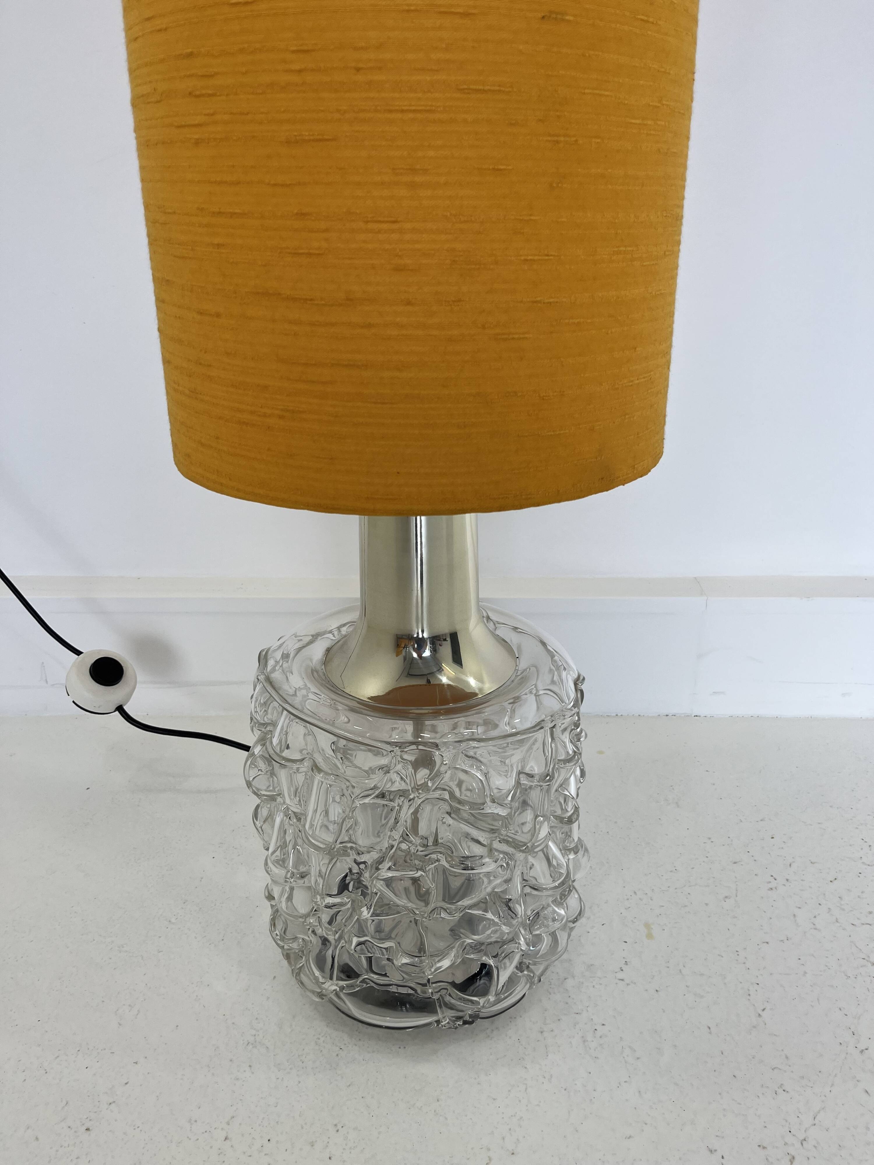 Lampe vintage en verre bulle et chrome de Doria Leuchten, Allemagne, années 1960.
