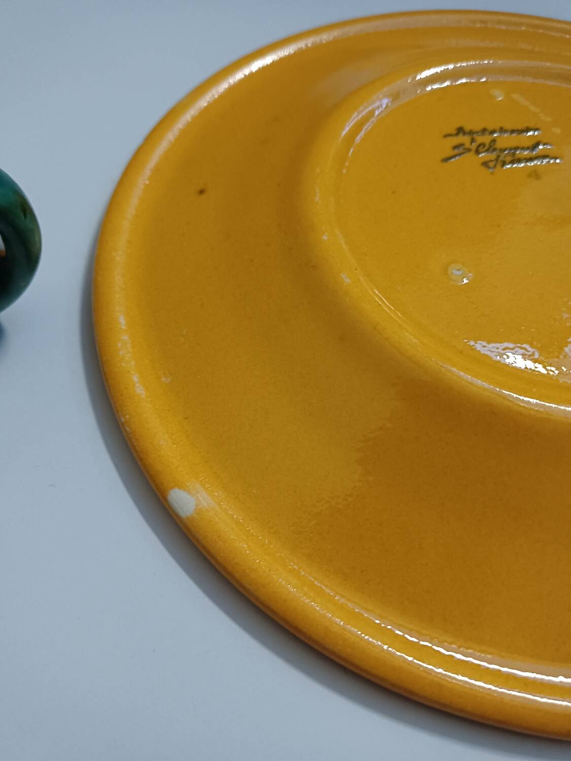 Large Saint Clement Yellow and Green Mug