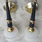 Pair of 60s vintage brass sconces