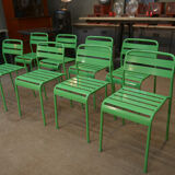 Stackable metal garden chairs