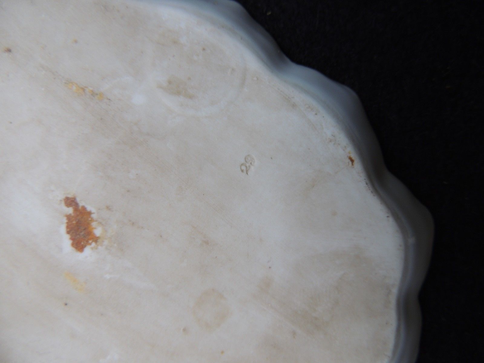 Tray and 4 small porcelain cups around 1900