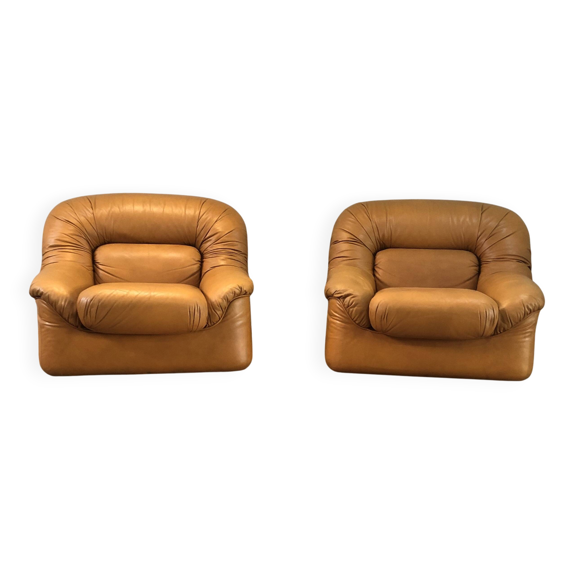 Vintage lederen stoelen
