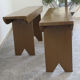 Pair of Spruce Wood Benches, Italy 50s