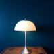 Lampe champignon blanche et alu brossé