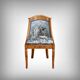 Gondola Chair in Cherry and Speckled Maple, Charles X Style – Mid-20th Century