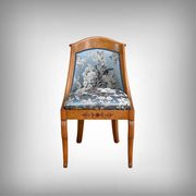 Gondola Chair in Cherry and Speckled Maple, Charles X Style – Mid-20th Century