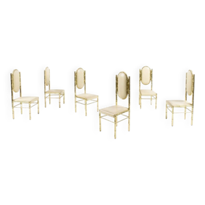 ensemble de 6 chaises - 1980