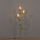 Italian floral brass floor lamp, 1970-80s