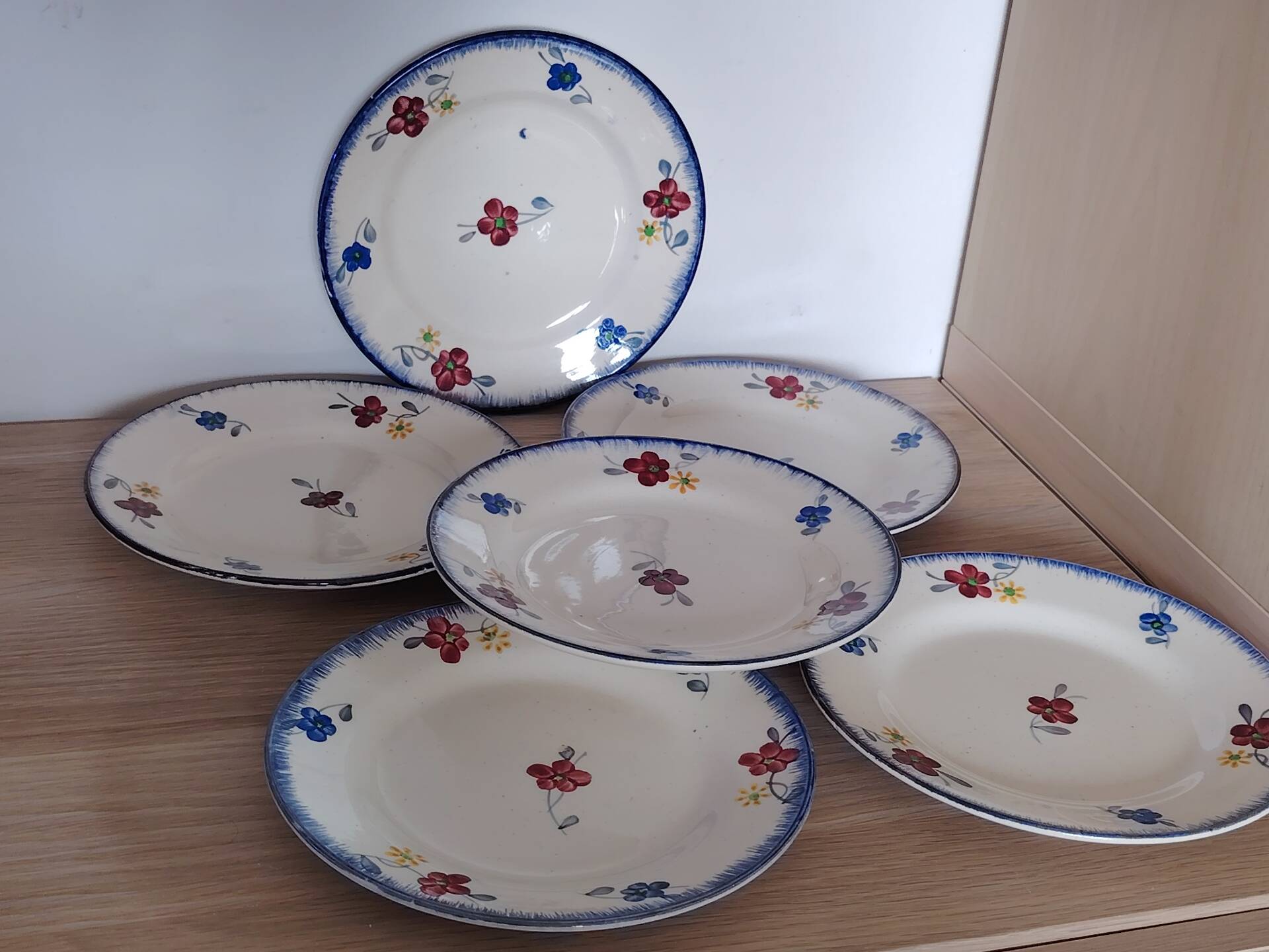 6 dessert plates Mary-Lou Digoin Sarreguemines