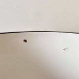 Large vintage basin in white enameled sheet metal