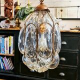 Murano glass hand-blown pendant light, mid-20th century