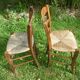 2 old Provençal-style straw chairs