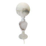 alabaster table lamp with alabaster globe Italy 1950-60