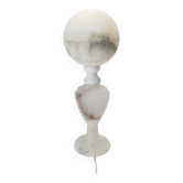 alabaster table lamp with alabaster globe Italy 1950-60