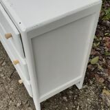 Chest of drawers 3 drawers feet compass year 50 vintage white