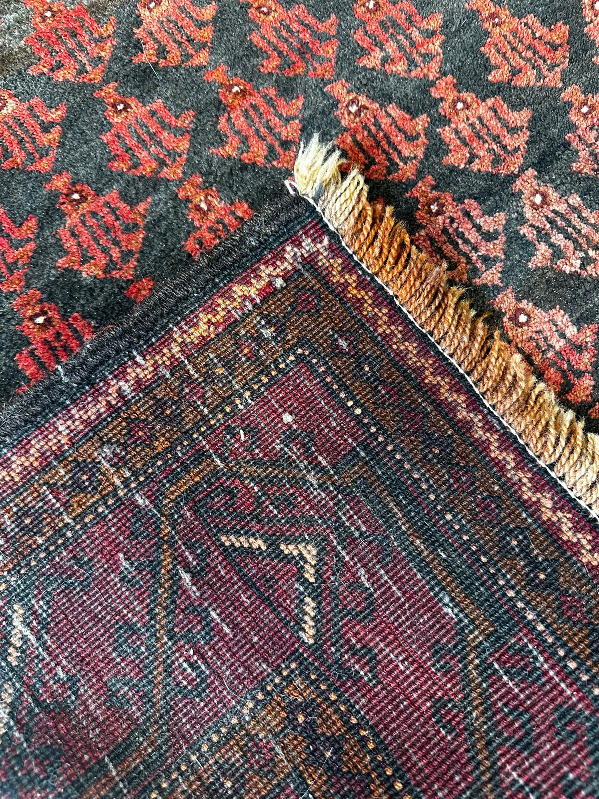 Handmade Afghan rug 260cm x 117cm